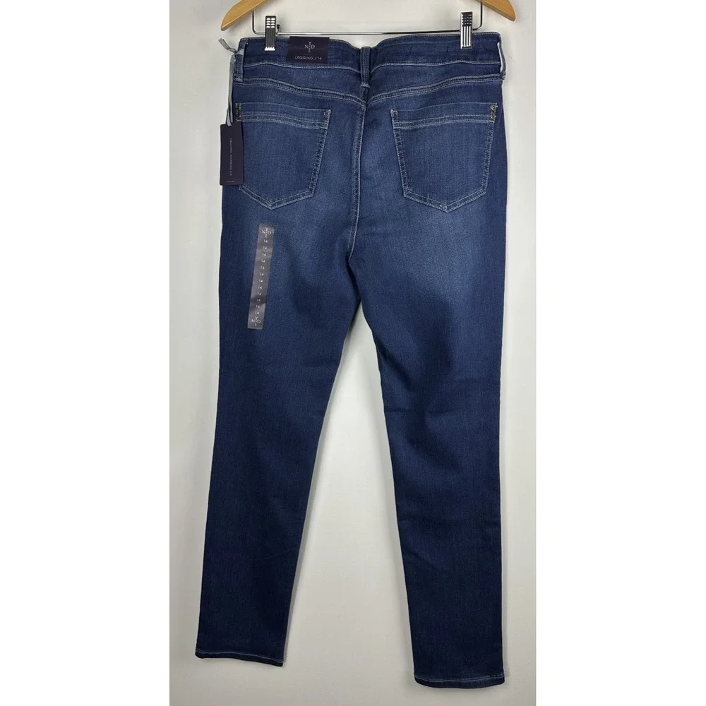 NWT NYDJ Alina Skinny Legging Blue Denim Stretch Echo Valley Medium Wash Size 14 - Picture 11 of 14
